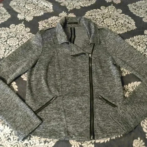 Maurices size medium gray zipper bomber jacket - Picture 1 of 4